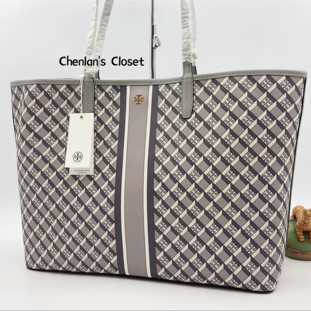 💝NeW! Tory Burch Geo Logo Tote Set - Picture 3 of 11